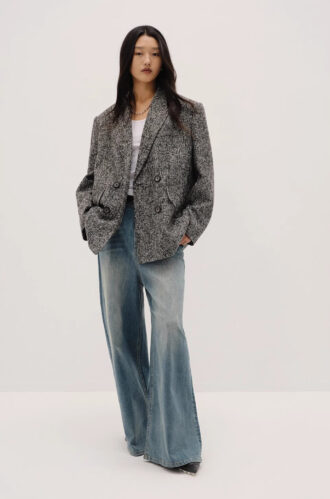 “Long Night Meteor” Limited Edition Italian Imported Yarn Fashionable Chanel Style Tweed Suit Jacket