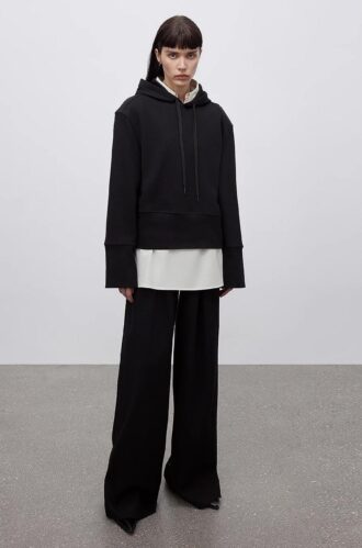 “Time Travel” Short Hooded Sweatshirt for Women, Sports Style Set, Autumn and Winter Casual Sweatpants with Straight-Leg and Draped Fit