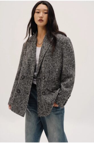 “Long Night Meteor” Limited Edition Italian Imported Yarn Fashionable Chanel Style Tweed Suit Jacket