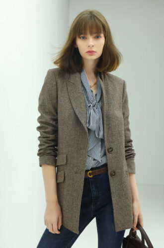 Vintage Brown Wool Blazer